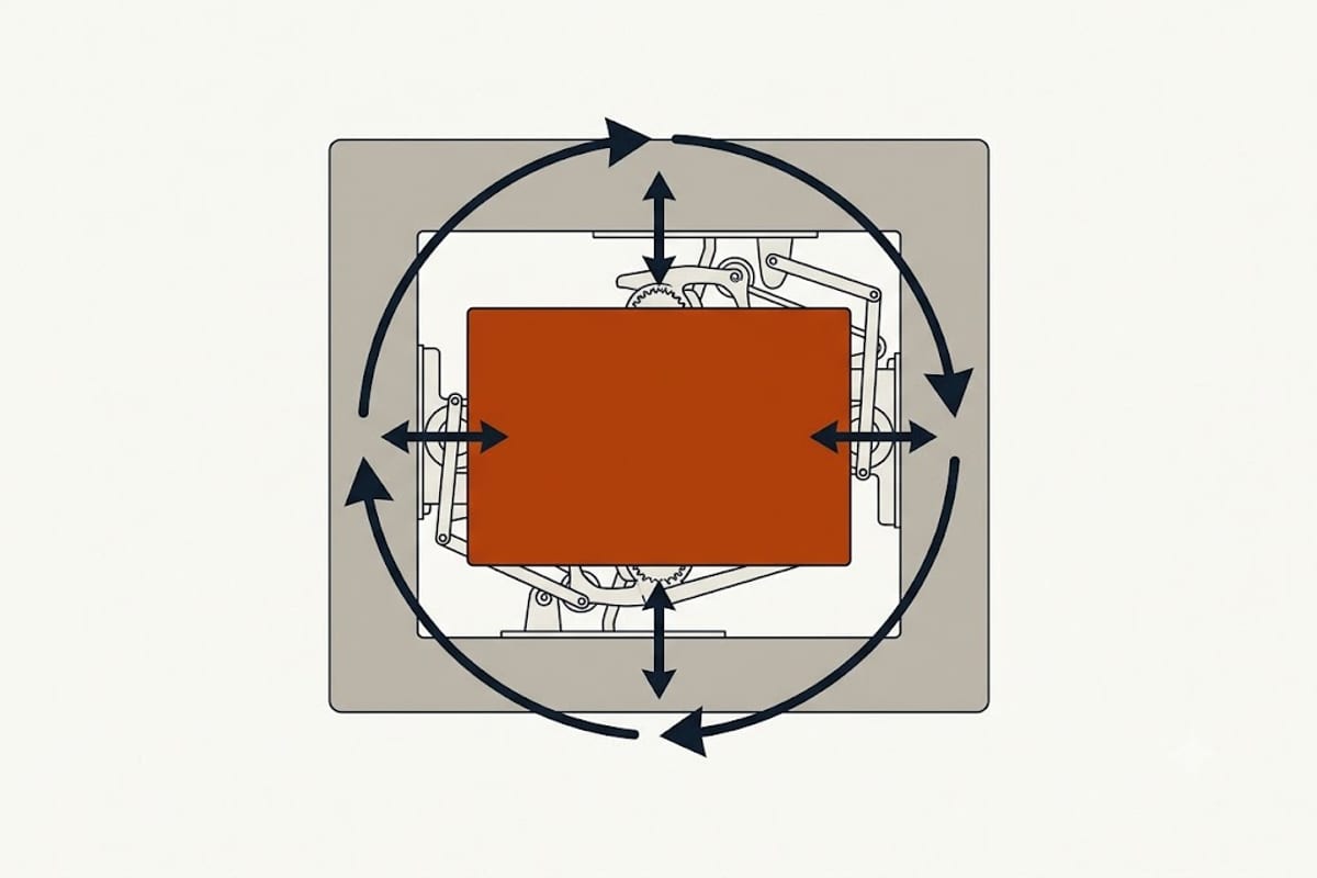 Visible glass area lost to an insert