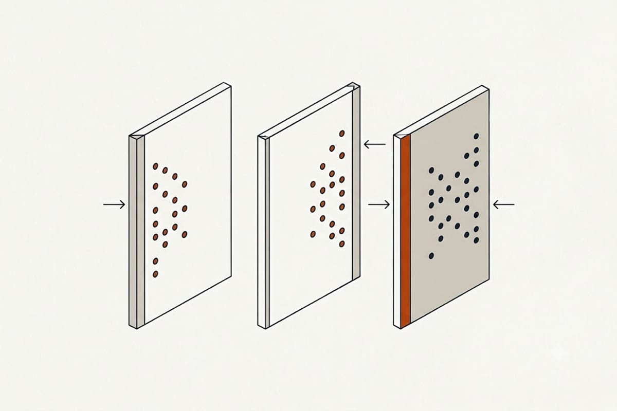 Inside, outside or between the panes
